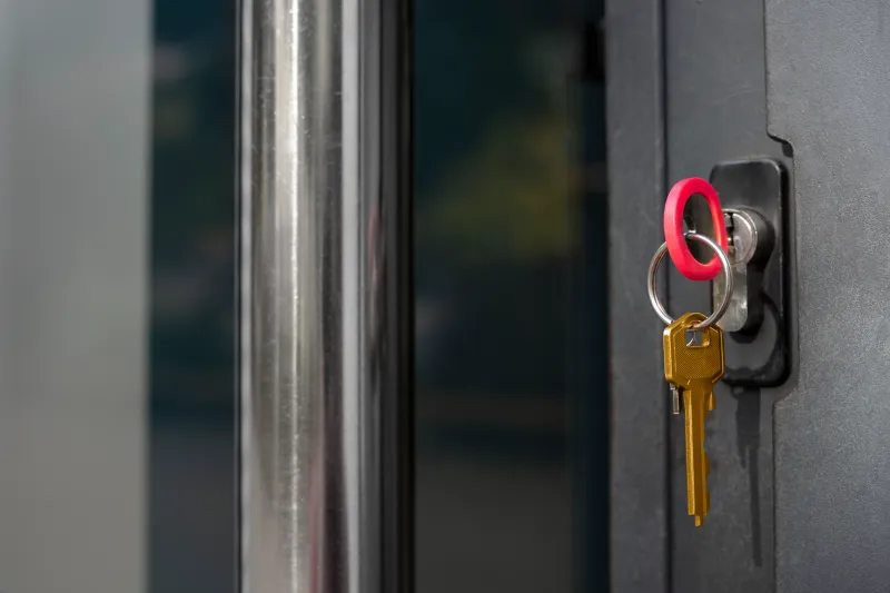 Emergency locksmith responding to a lockout